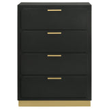 Caraway 4 - drawer Bedroom Chest Black | Coaster - 224785 - Home Elegance USA - 3