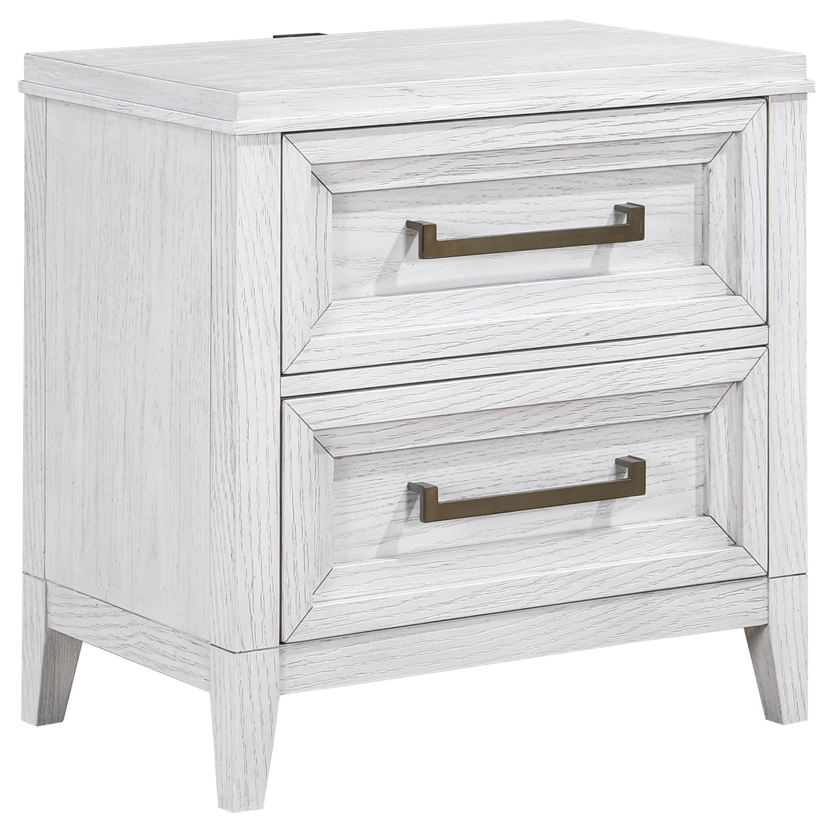 Marielle 2-drawer Nightstand Bedside Table Distressed White - Home Elegance USA
