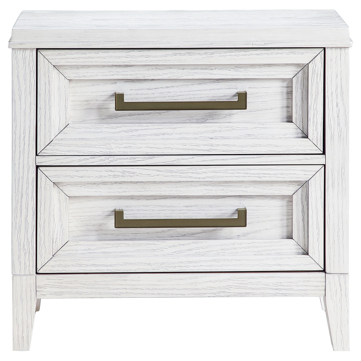 Marielle 2-drawer Nightstand Bedside Table Distressed White - Home Elegance USA