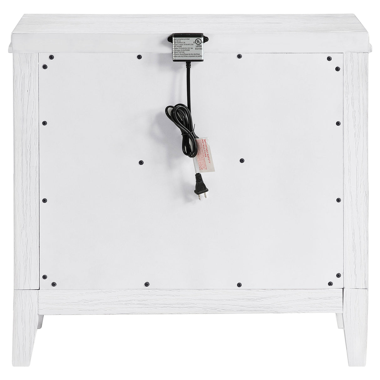 Marielle 2-drawer Nightstand Bedside Table Distressed White - Home Elegance USA