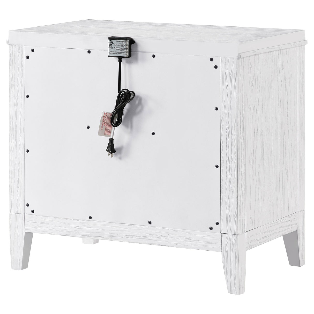 Marielle 2-drawer Nightstand Bedside Table Distressed White - Home Elegance USA
