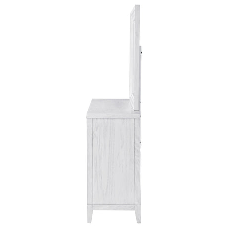 Marielle 6-drawer Dresser with Mirror Distressed White - Home Elegance USA