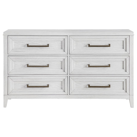Marielle 6-drawer Bedroom Dresser Distressed White - Home Elegance USA
