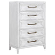 Marielle 5-drawer Bedroom Chest Distressed White - Home Elegance USA