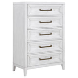 Marielle 5-drawer Bedroom Chest Distressed White - Home Elegance USA