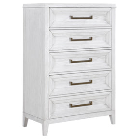 Marielle 5-drawer Bedroom Chest Distressed White - Home Elegance USA