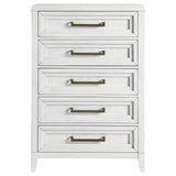 Marielle 5-drawer Bedroom Chest Distressed White - Home Elegance USA