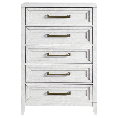 Marielle 5-drawer Bedroom Chest Distressed White - Home Elegance USA