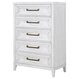Marielle 5-drawer Bedroom Chest Distressed White - Home Elegance USA