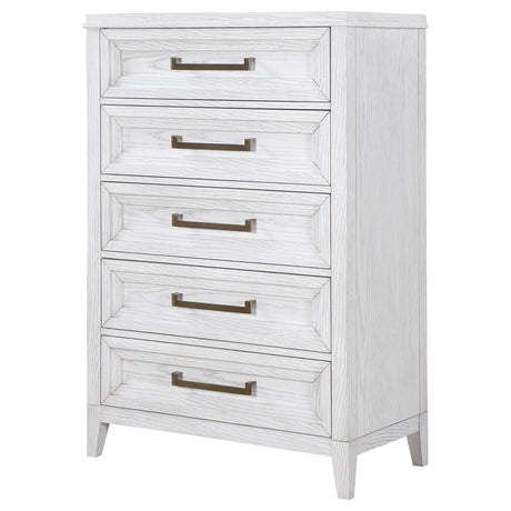 Marielle 5-drawer Bedroom Chest Distressed White - Home Elegance USA