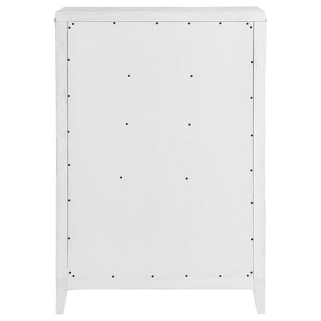 Marielle 5-drawer Bedroom Chest Distressed White - Home Elegance USA