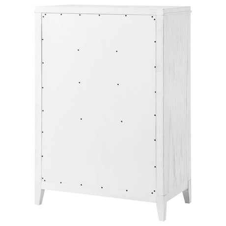 Marielle 5-drawer Bedroom Chest Distressed White - Home Elegance USA