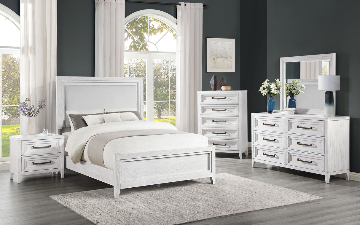 Marielle 5-drawer Bedroom Chest Distressed White - Home Elegance USA