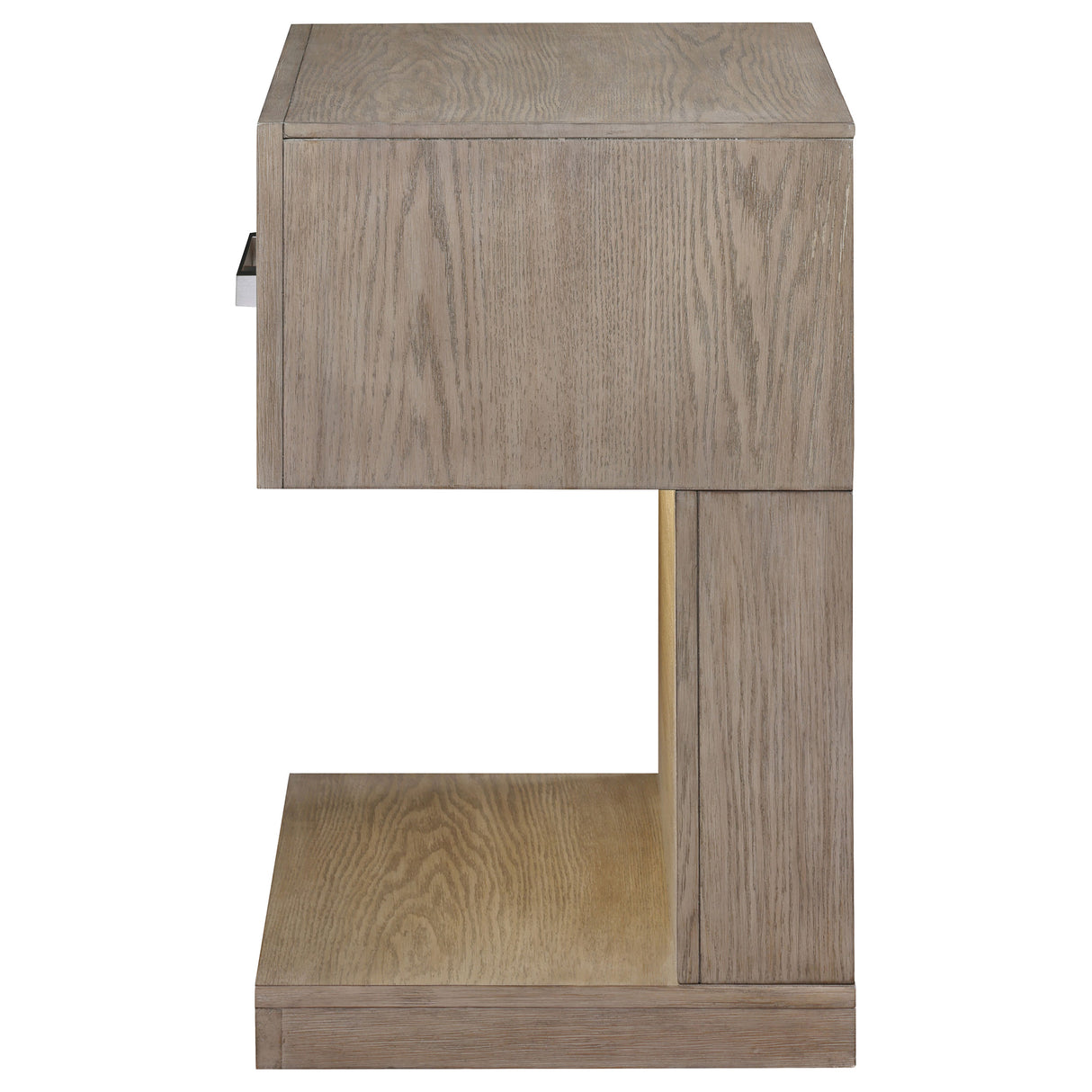 Kenora 1-drawer Nightstand Bedside Table Barley Brown - Home Elegance USA