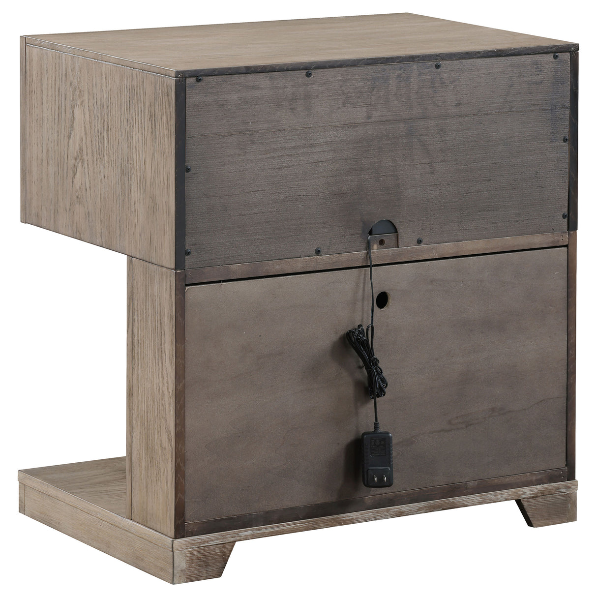 Kenora 1-drawer Nightstand Bedside Table Barley Brown - Home Elegance USA