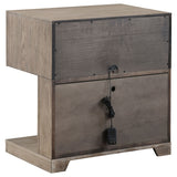 Kenora 1-drawer Nightstand Bedside Table Barley Brown - Home Elegance USA