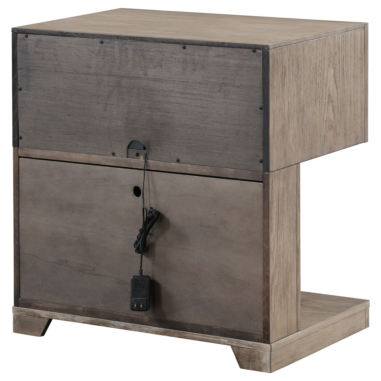 Kenora 1-drawer Nightstand Bedside Table Barley Brown - Home Elegance USA