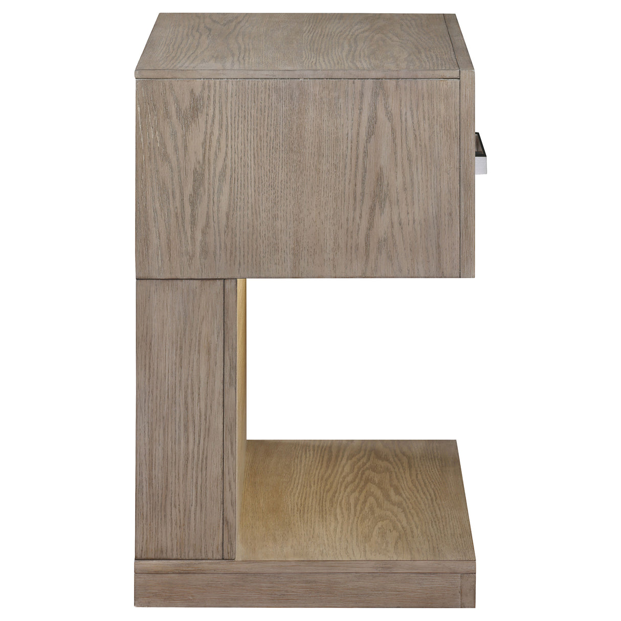 Kenora 1-drawer Nightstand Bedside Table Barley Brown - Home Elegance USA