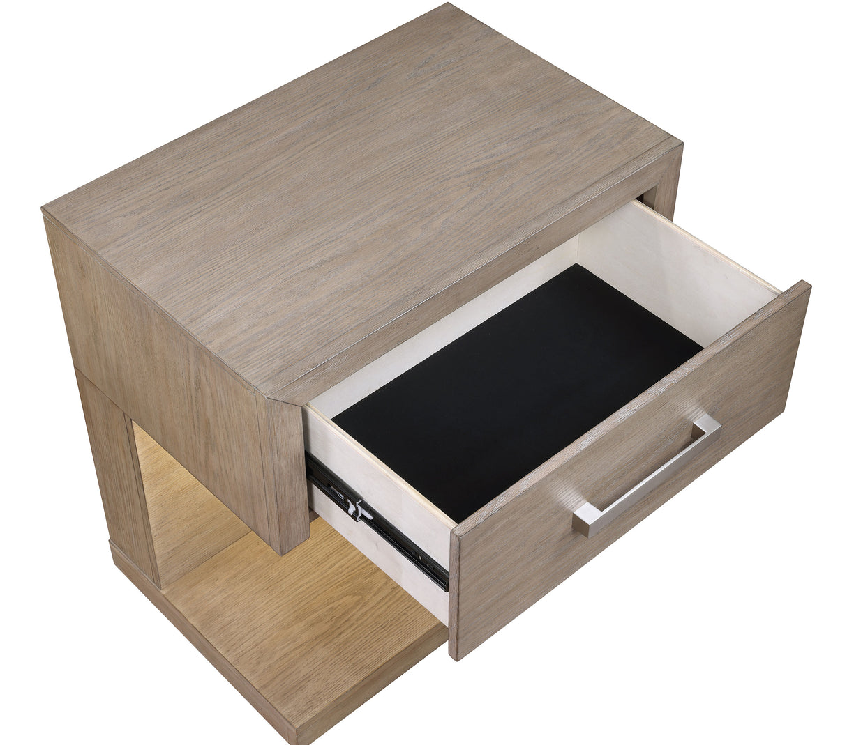 Kenora 1-drawer Nightstand Bedside Table Barley Brown - Home Elegance USA