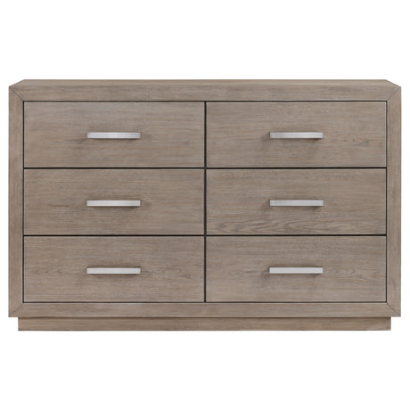 Kenora 6-drawer Dresser Barley Brown - Home Elegance USA