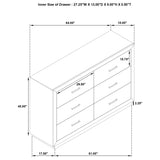 Kenora 6-drawer Dresser Barley Brown - Home Elegance USA