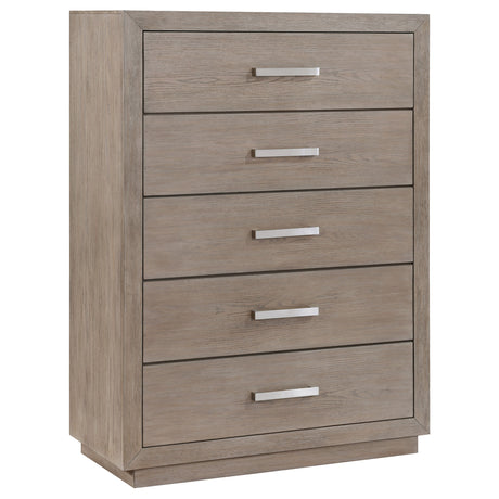 Kenora 5-drawer Bedroom Chest Barley Brown - Home Elegance USA