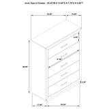 Kenora 5-drawer Bedroom Chest Barley Brown - Home Elegance USA