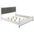 Sonora Eastern King Upholstered Panel Bed White - sold by Home Elegance USA