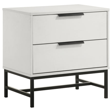 Sonora 2-drawer Nightstand Bedside Table White - Home Elegance USA
