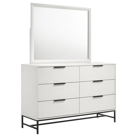 Sonora 6-drawer Dresser with Mirror White - Home Elegance USA