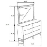 Sonora 6-drawer Dresser with Mirror White - Home Elegance USA