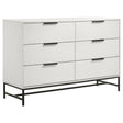 Sonora 6-drawer Bedroom Dresser White - Home Elegance USA