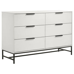 Sonora 6-drawer Bedroom Dresser White - Home Elegance USA