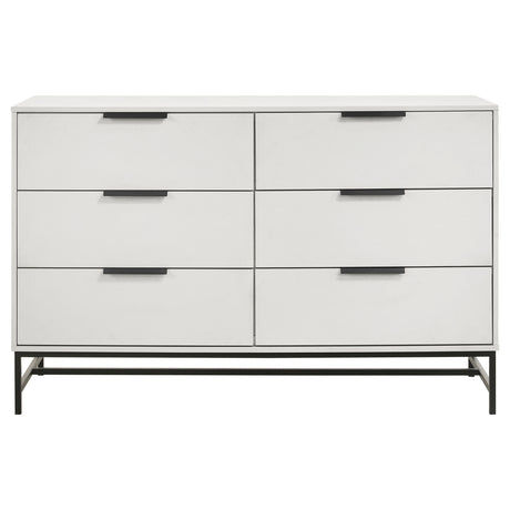 Sonora 6-drawer Bedroom Dresser White - Home Elegance USA