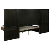 Terrace California King Wall Panel Storage Bed Ash Brown - sold by Home Elegance USA