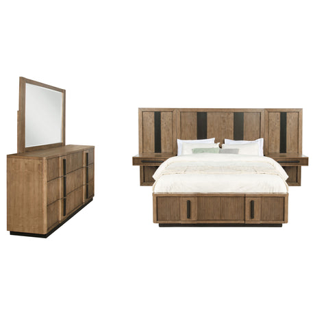 Terrace 5-piece California King Wall Panel Bedroom Set Ash Brown – Coaster Furniture - Home Elegance USA