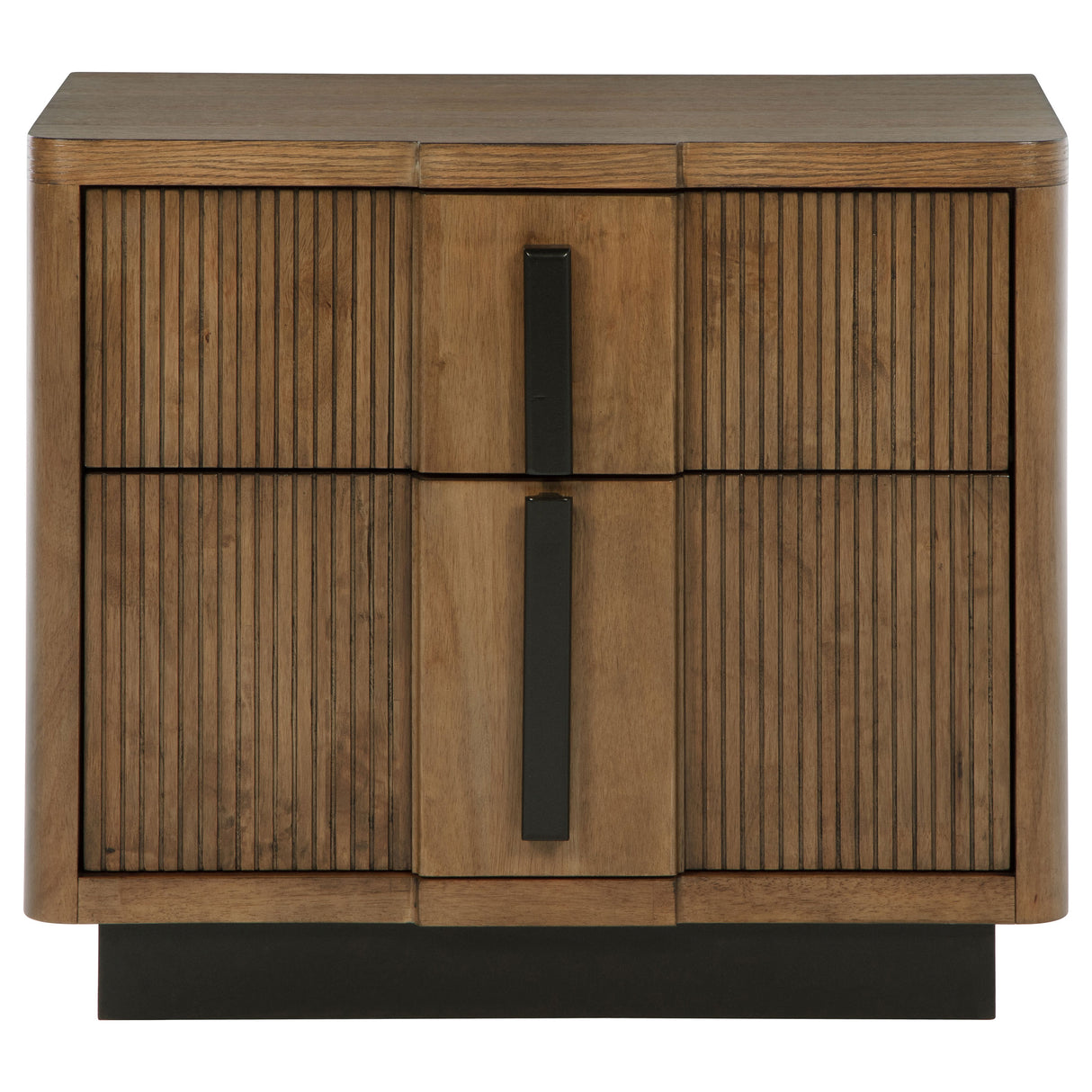 Terrace 2-drawer Nightstand Bedside Table Ash Brown - Home Elegance USA