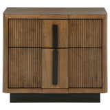 Terrace 2-drawer Nightstand Bedside Table Ash Brown - Home Elegance USA