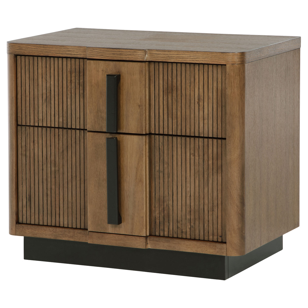 Terrace 2-drawer Nightstand Bedside Table Ash Brown - Home Elegance USA