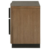 Terrace 2-drawer Nightstand Bedside Table Ash Brown - Home Elegance USA