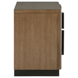Terrace 2-drawer Nightstand Bedside Table Ash Brown - Home Elegance USA
