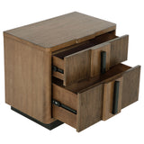 Terrace 2-drawer Nightstand Bedside Table Ash Brown - Home Elegance USA