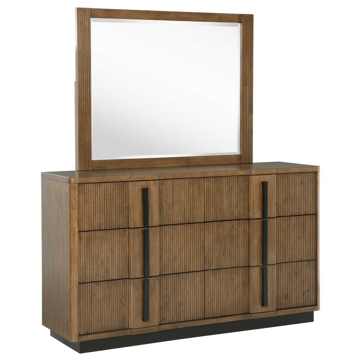 Terrace 6-drawer Dresser and Mirror Ash Brown - Home Elegance USA