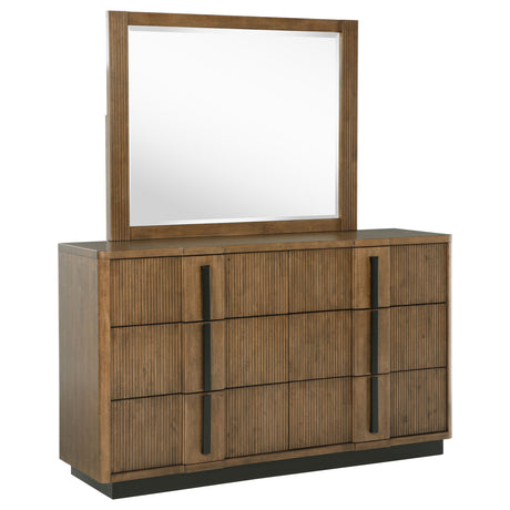 Terrace 6-drawer Dresser and Mirror Ash Brown - Home Elegance USA