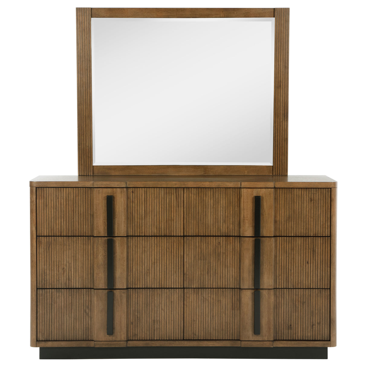 Terrace 6-drawer Dresser and Mirror Ash Brown - Home Elegance USA