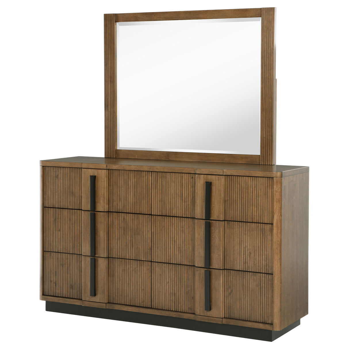Terrace 6-drawer Dresser and Mirror Ash Brown - Home Elegance USA