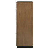 Terrace 5-drawer Chest of Drawers Ash Brown - Home Elegance USA