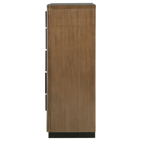 Terrace 5-drawer Chest of Drawers Ash Brown - Home Elegance USA