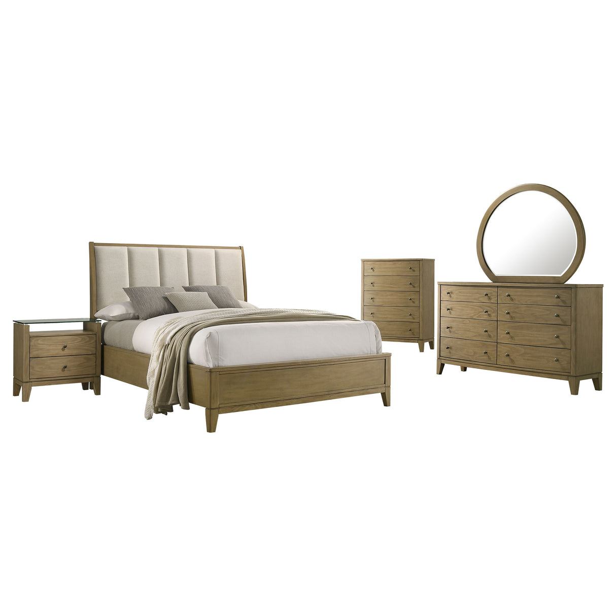 Granada 5-piece Eastern King Bedroom Set Natural Pine - sold by Home Elegance USA