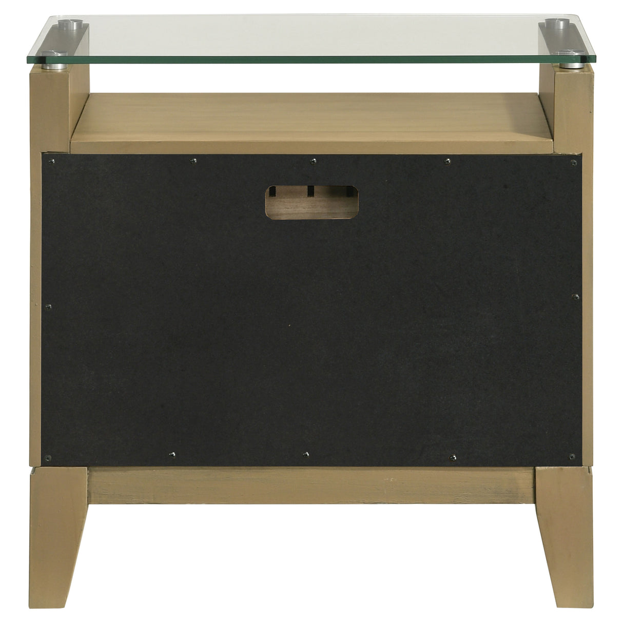 Granada 2-drawer Glass Top Nightstand Natural Pine - Home Elegance USA